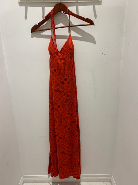 WW Red Long Dress Double Strap
