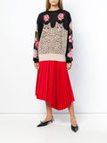 Vivetta Flower and Leopard Knit Sweater