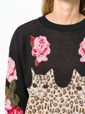 Vivetta Flower and Leopard Knit Sweater