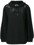 Ermanno Scervino Hoodie With Lace On Shoulders