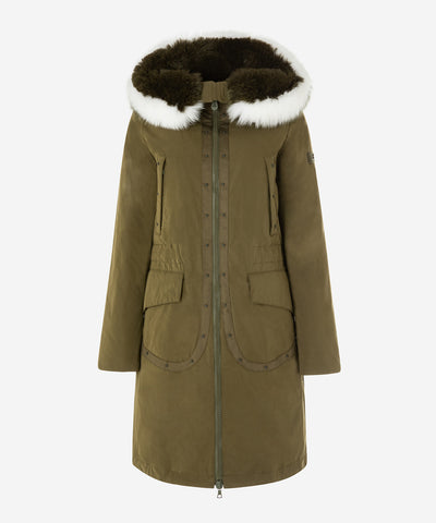 Peuterey Parka in Poplin with Small Studs on The Front Side