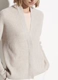 Vince Wool Cashmere Ribbed Button Cardigan