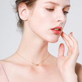 Le Loup " I Wish"  Gold Heart Necklace