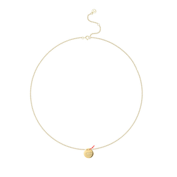 Le Loup " I Wish"  Gold Circle Necklace