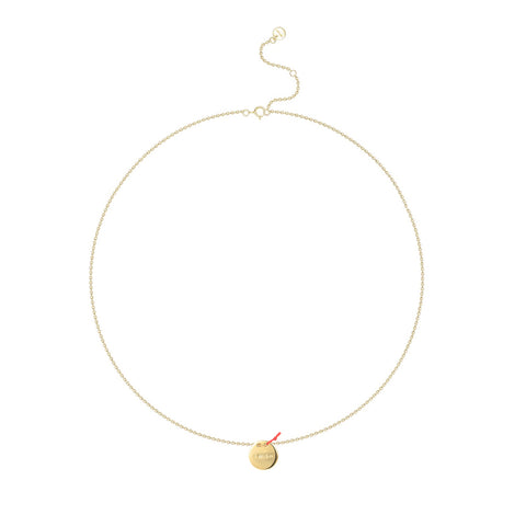 Le Loup " I Wish"  Gold Circle Necklace